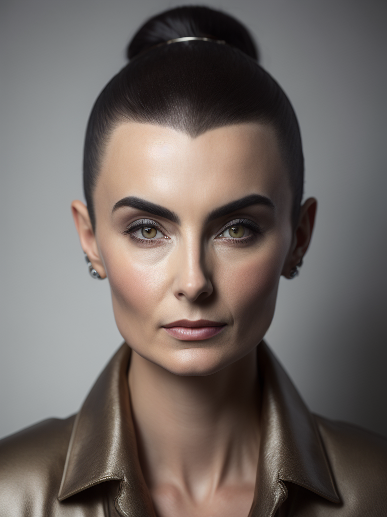 Sinead O'Connor black latex, ultra photo realistic, HD