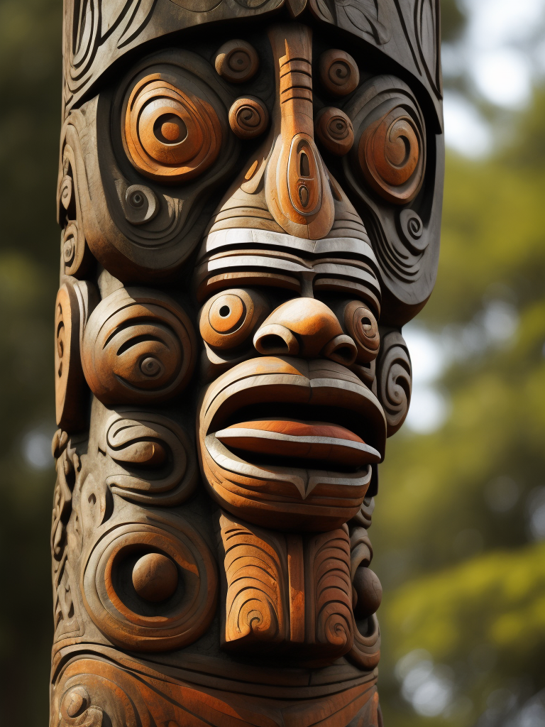 maori totem pole