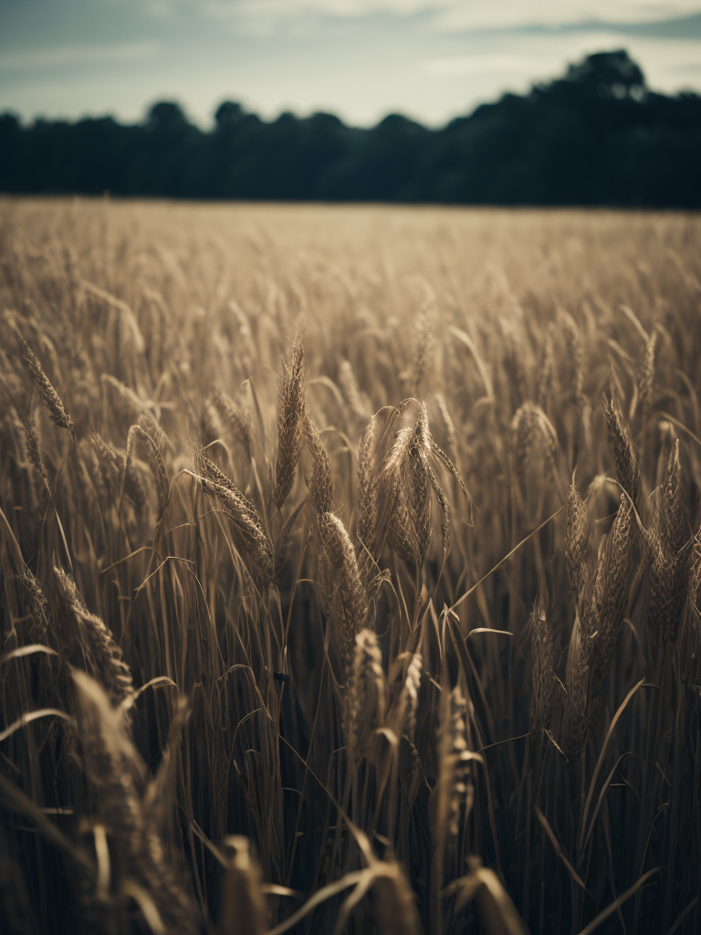Blurred landscape wheat field