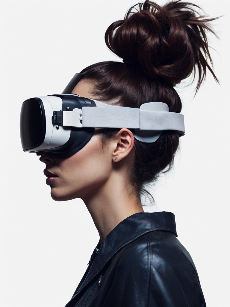 a women wearing VR Glasses