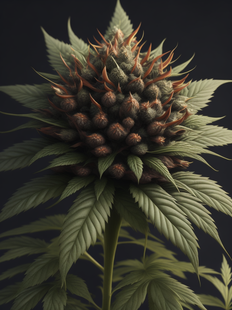 Highly detailed and beautiful cannabis flower