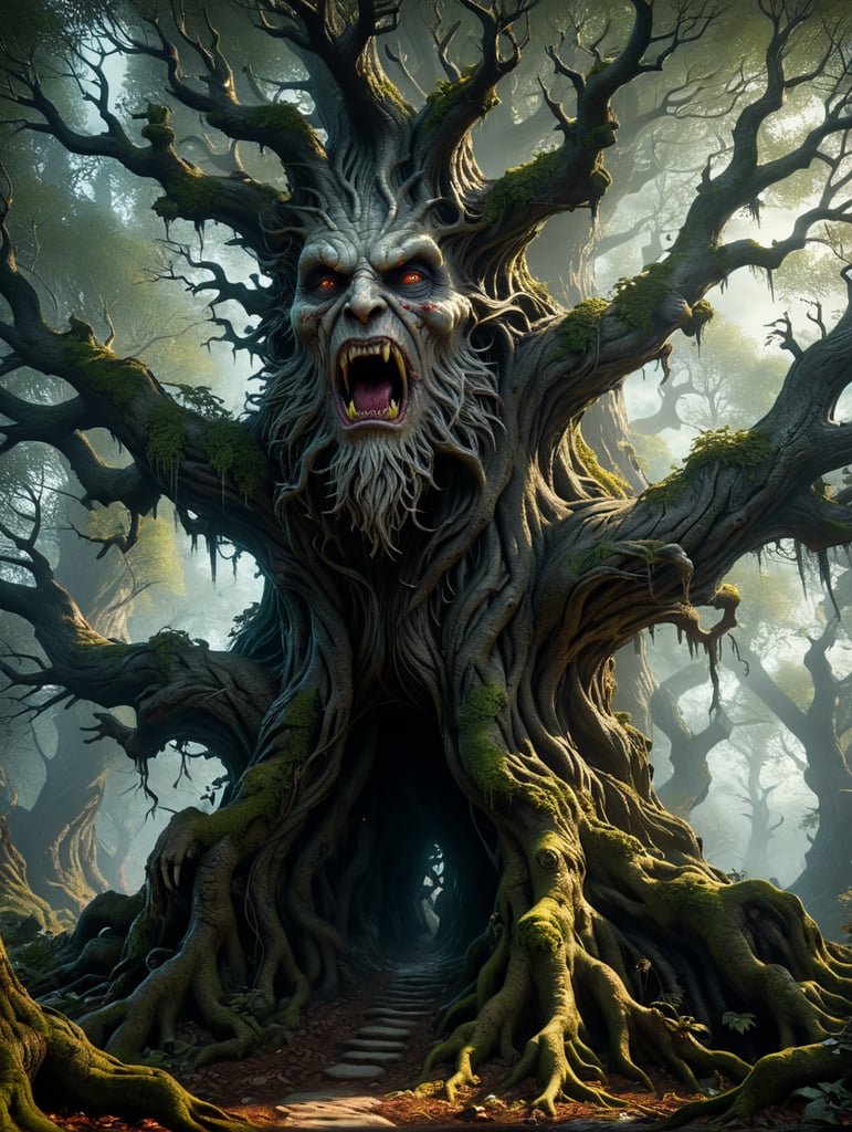 A Whitch that has been turned into a tree