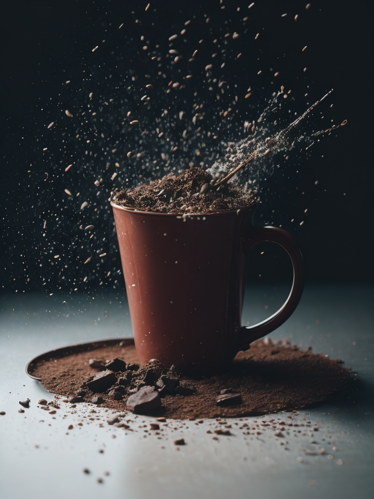 food photography hot chocolate splash coffee cup realistic photography high details food cinematic high quality food art foodie gatherings gourmet food lovers sweet whitebackground liquid