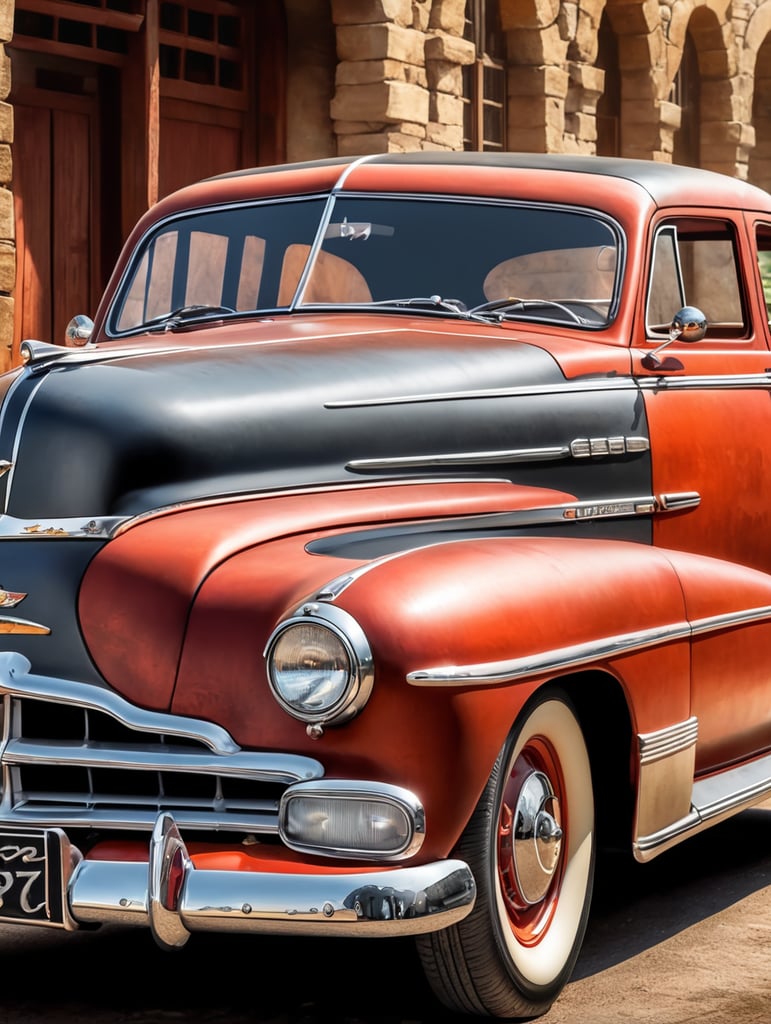 Old ancient car drawing