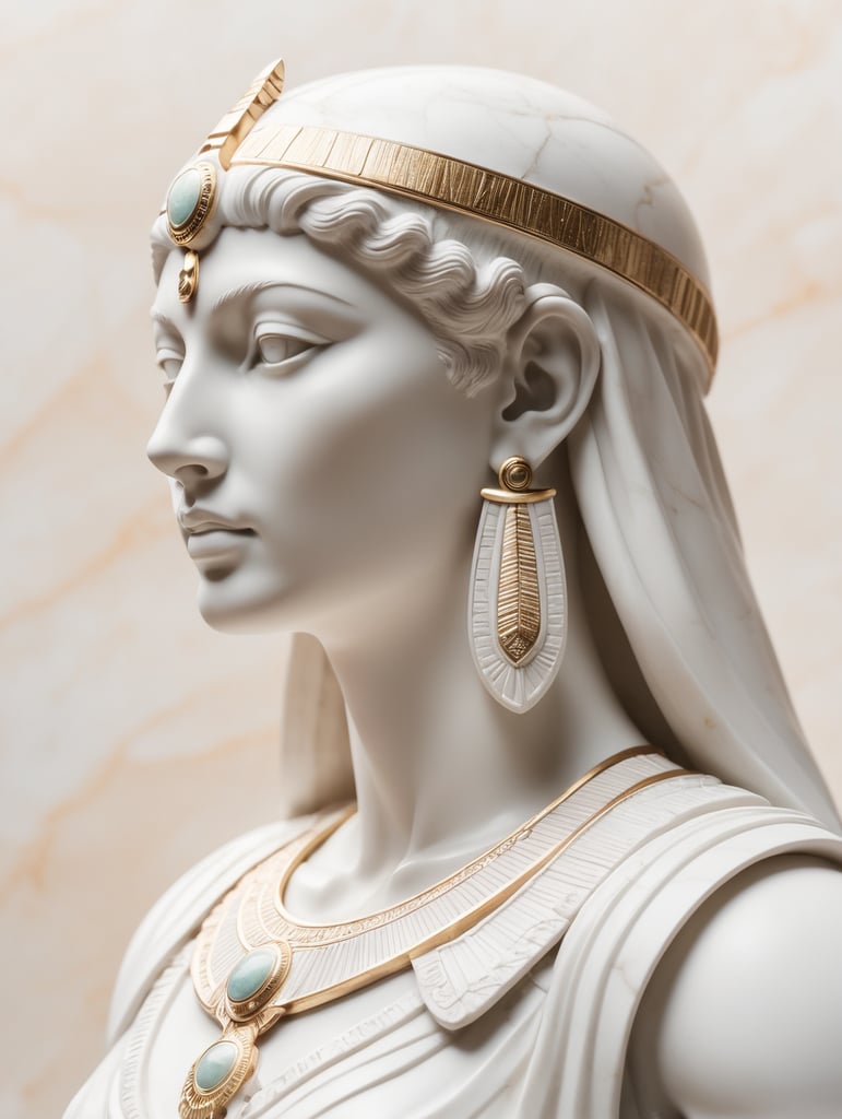 Cleopatra marble statue