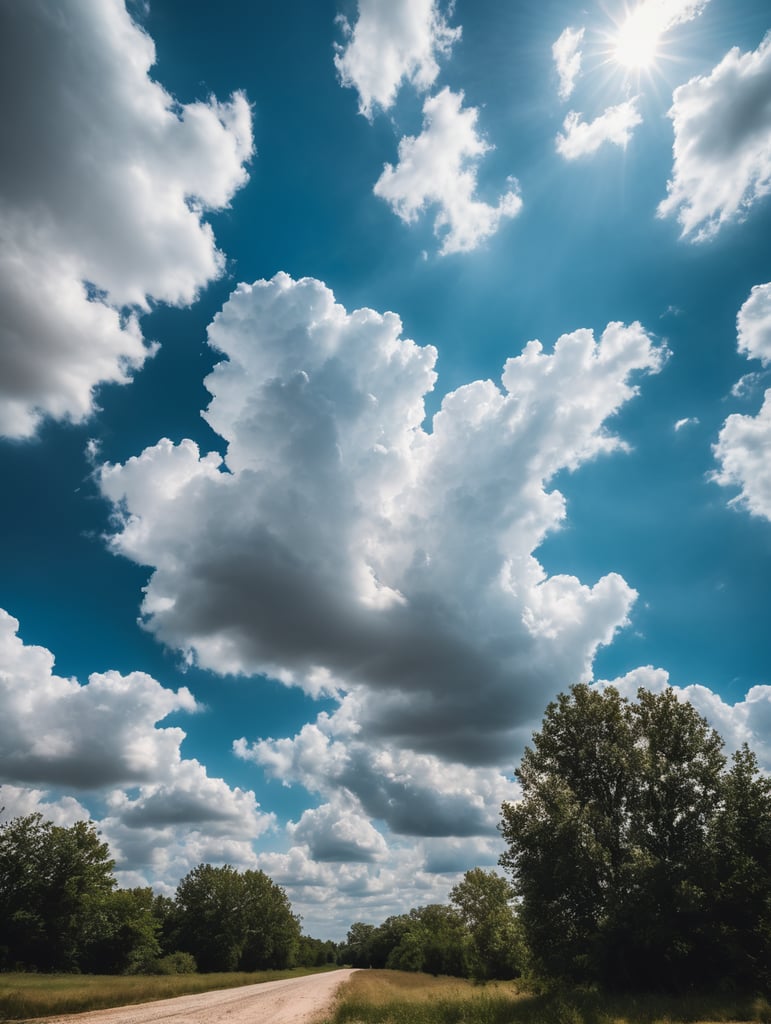 blue sky with clouds