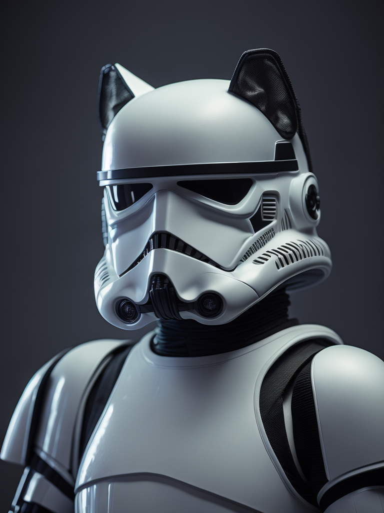 cat in stormtrooper costume