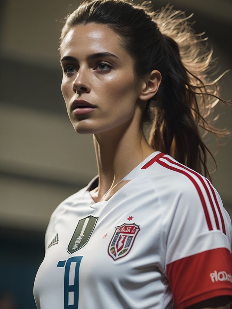 portrait of a women, a soccer player, soccer women's world cup 2023