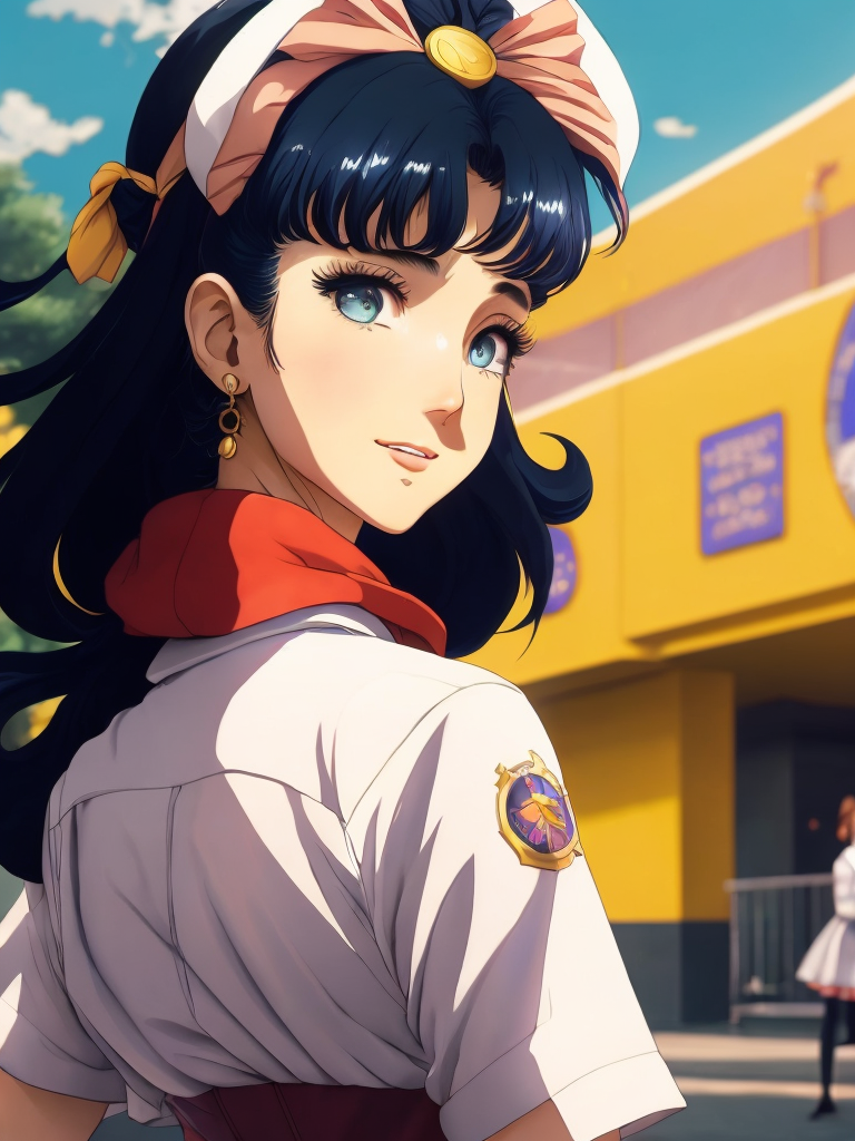 90's anime vintage anime joyful school girl sailor moon