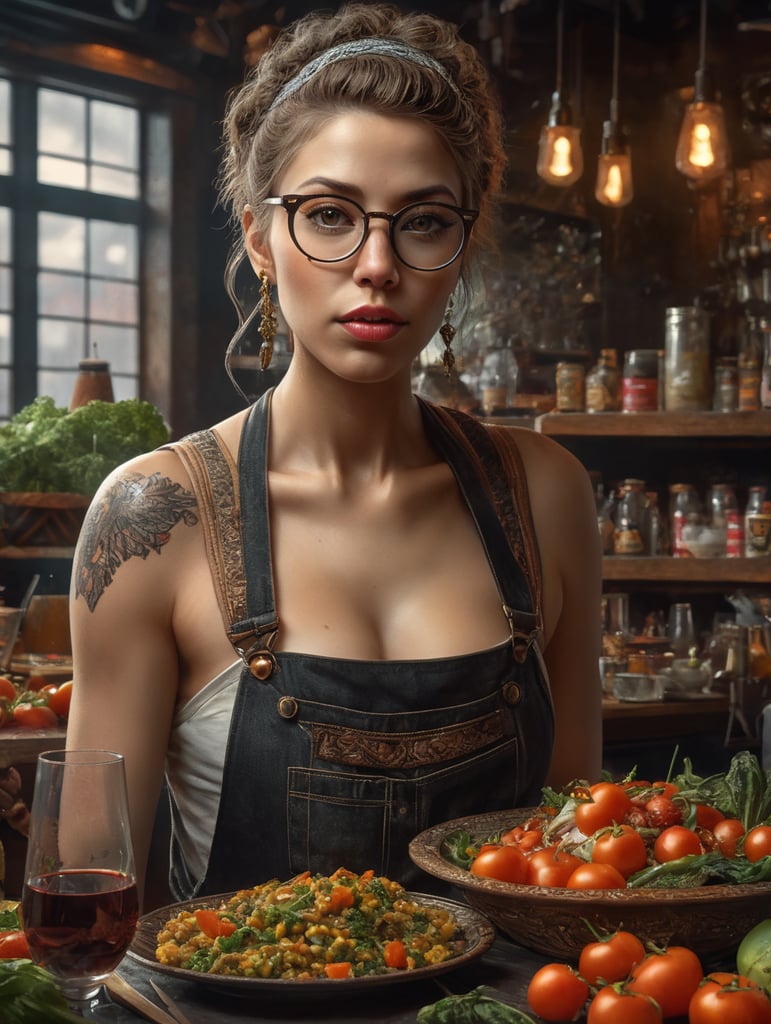 vegetarian, hipster, woman from new york, photography