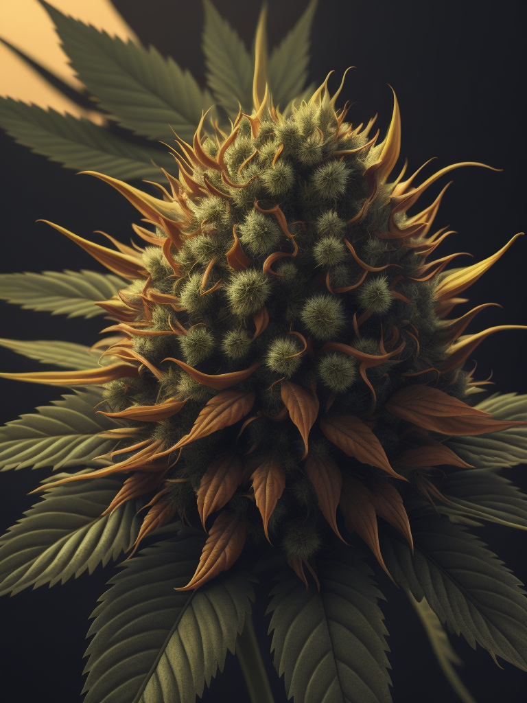 Highly detailed and beautiful cannabis flower