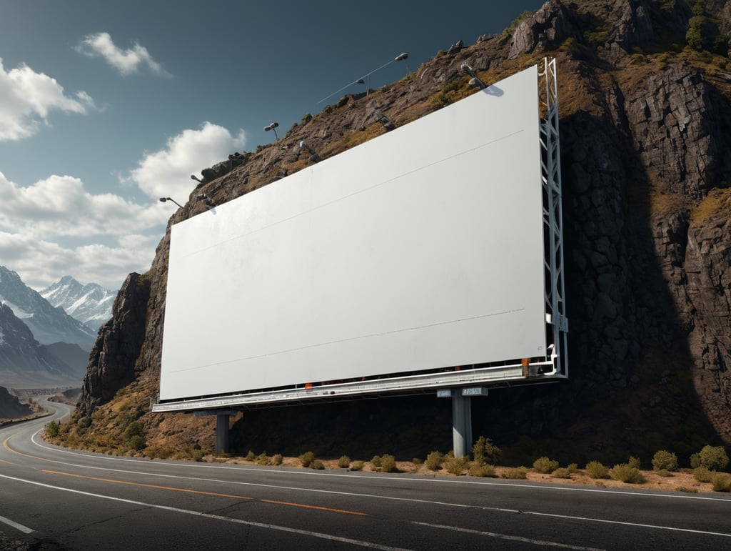 road blank white billboard, mockup, mock up