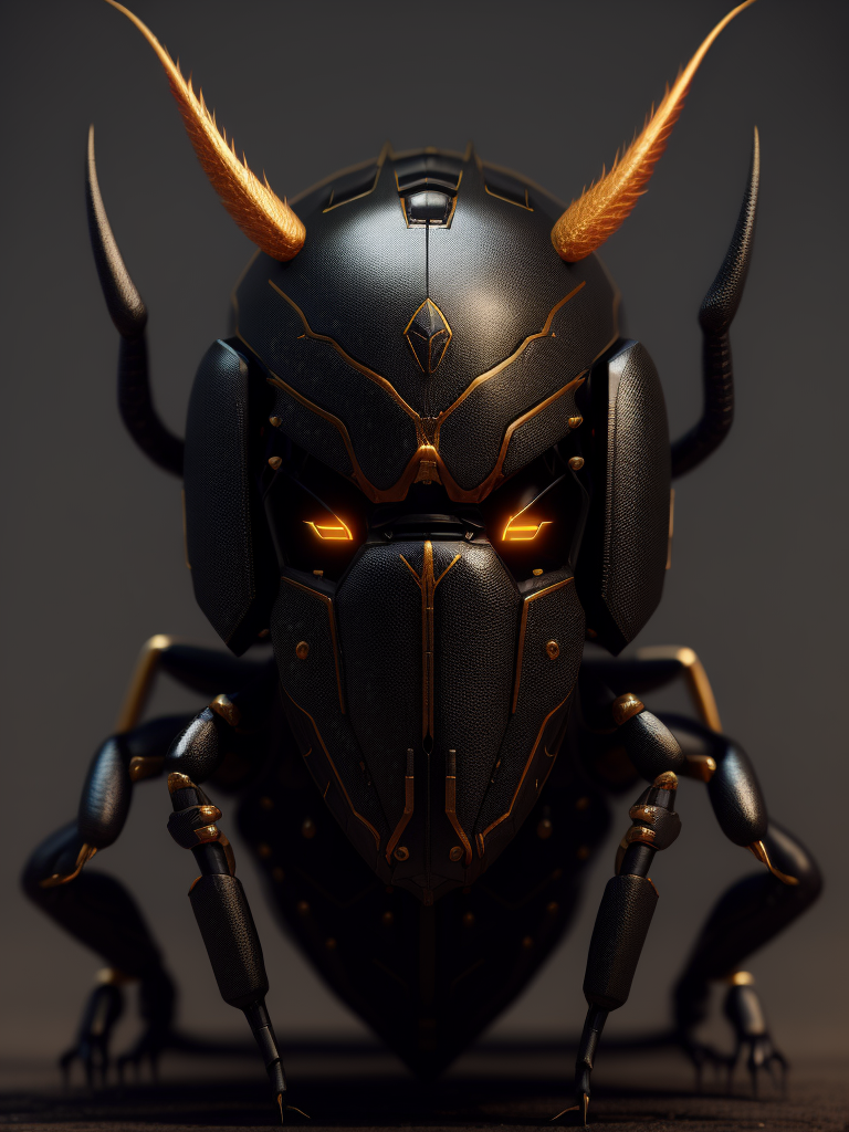 The black beetle, smooth soft skin, symmetrical, soft lighting, detailed, concept art, digital painting, looking into camera, all on playground stable diffusion 2.1 base model.