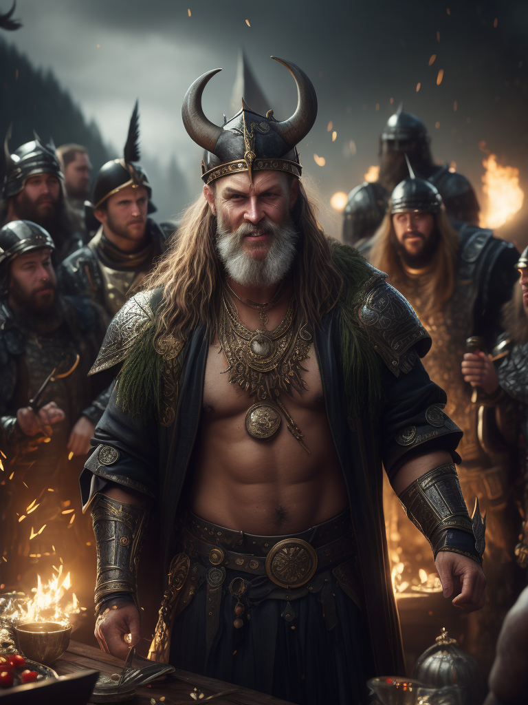 Party Viking smoking weed