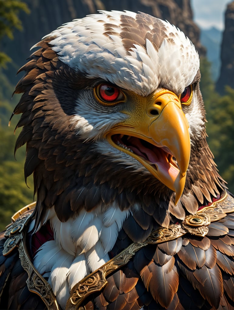 "Create a character inspired by the majestic qualities of an eagle. This character possesses the same keen eyesight, powerful wings, and regal presence. Describe their appearance, personality, and any special abilities or skills they may have that are reminiscent of an eagle. Consider how their eagle-like traits influence their actions and interactions in the story."