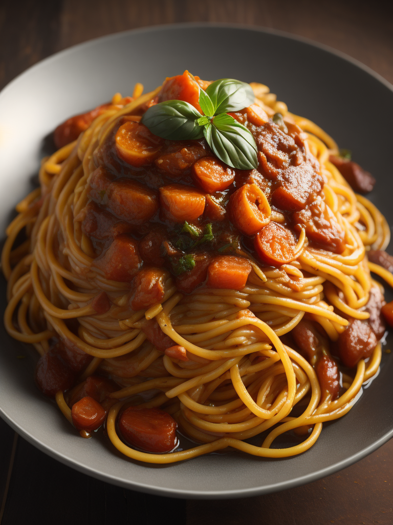 Spaghetti pasta dish