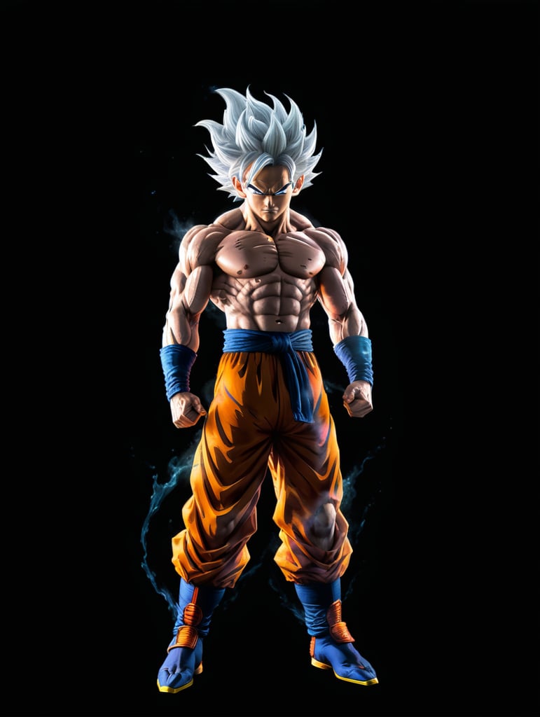 Gokua ultra instinct white hair Full body photo