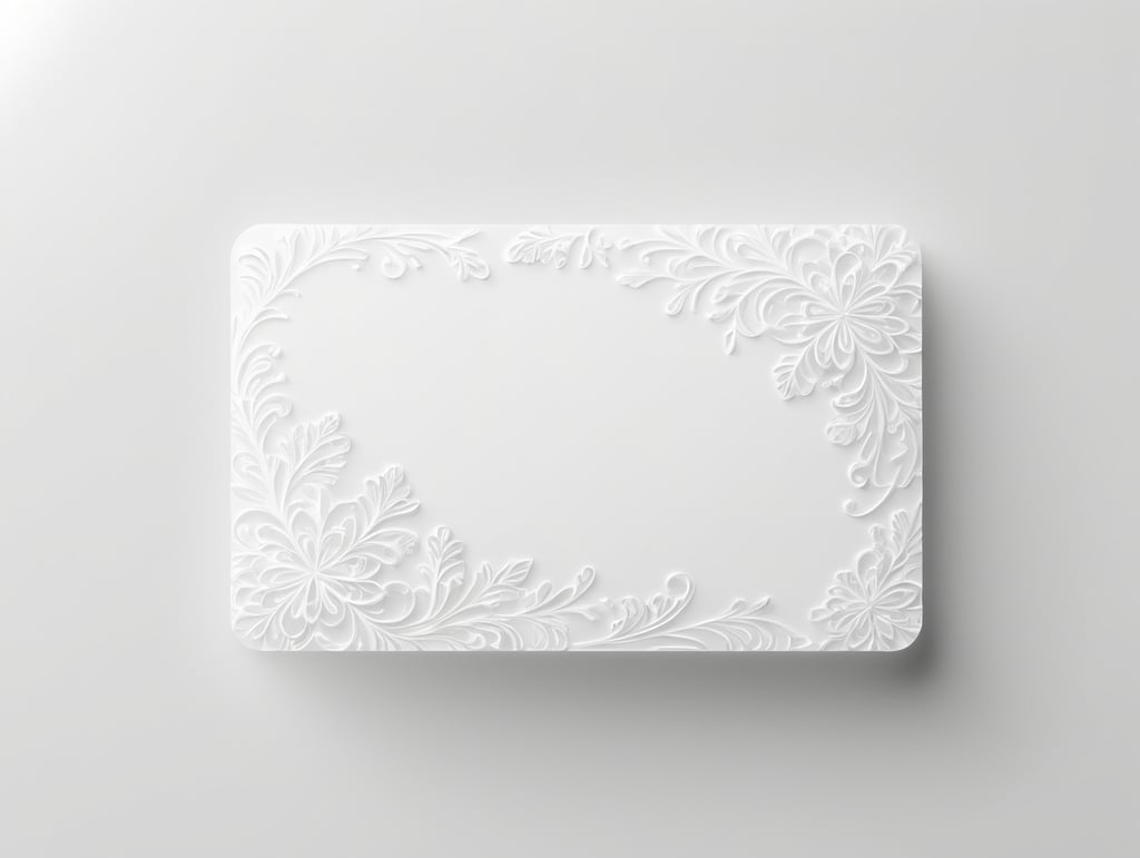 white gift card, mockup, clear, isolated, white background