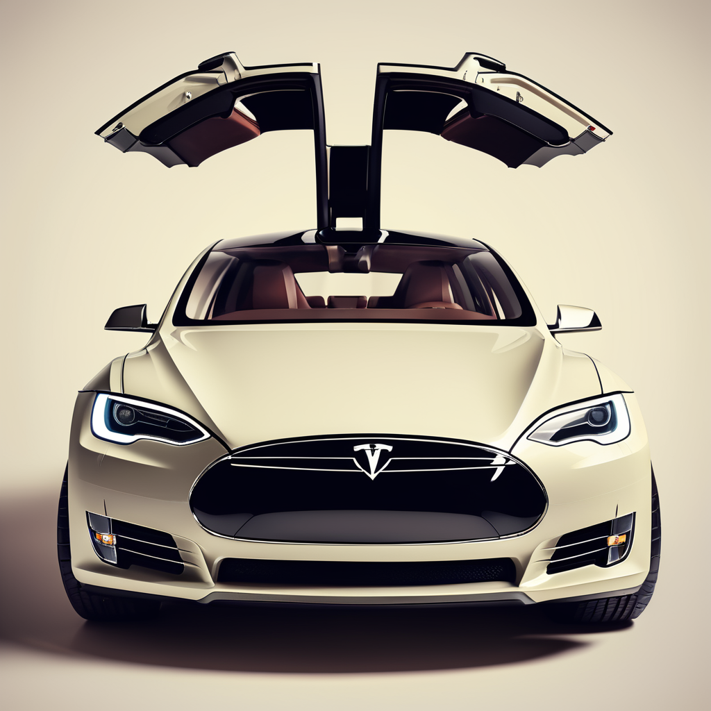 Tesla Motors in retro style