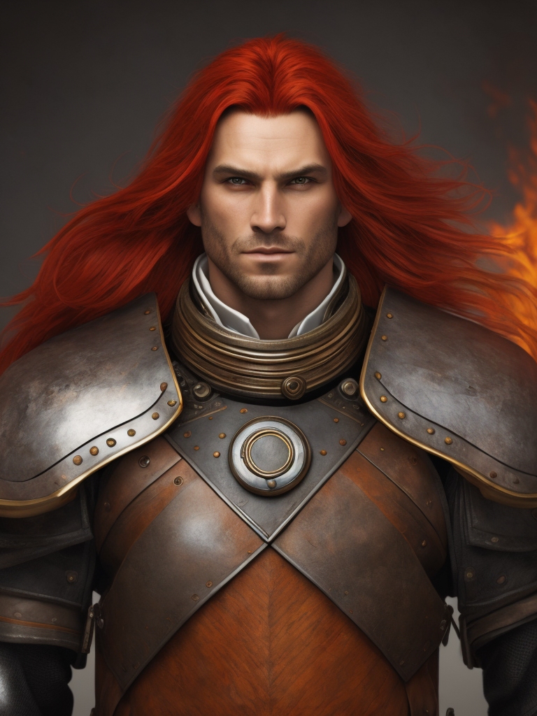 warrior red head man