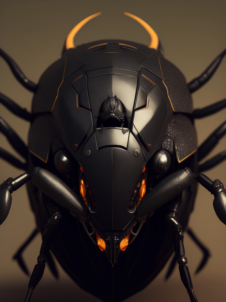 The black beetle, smooth soft skin, symmetrical, soft lighting, detailed, concept art, digital painting, looking into camera, all on playground stable diffusion 2.1 base model.