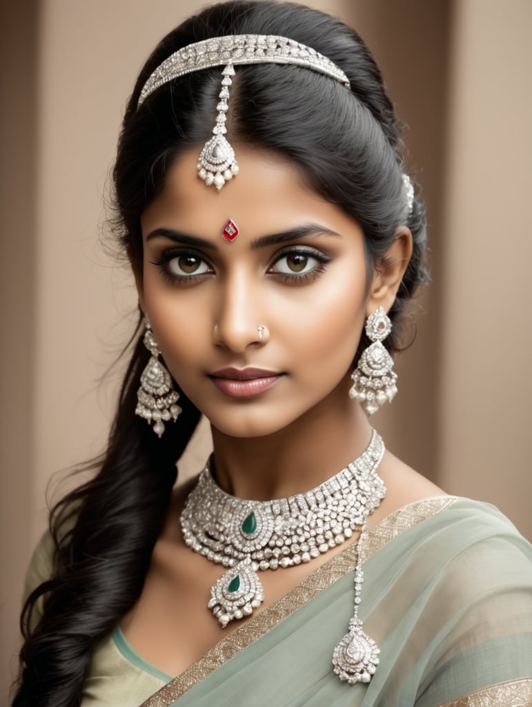 Indian Girl possing for diaMOND jewelry