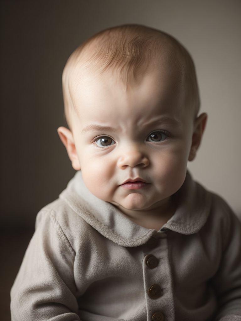 portrait of Vladimir Lenin as a kid, 6 month old, happy emotions on his face