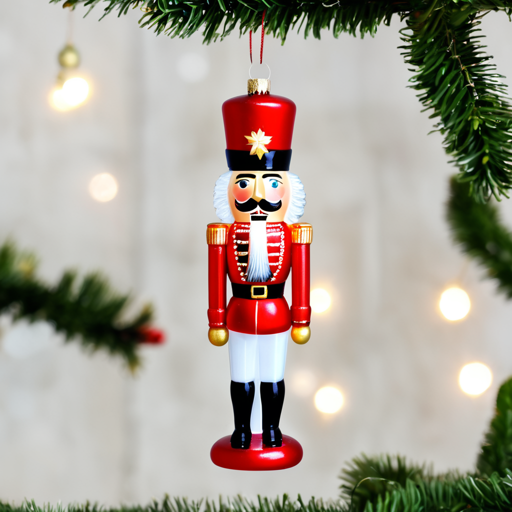 nutcracker small glass glass figure, Christmas toy for the Christmas tree