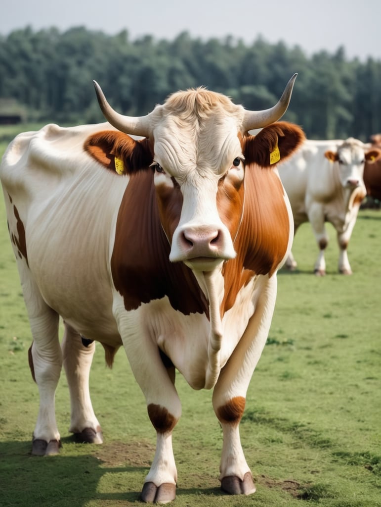 Th cow So big and body is perfect at farm