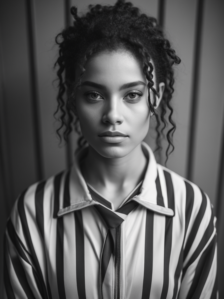 black and white stripes prison jumpsuit uniform