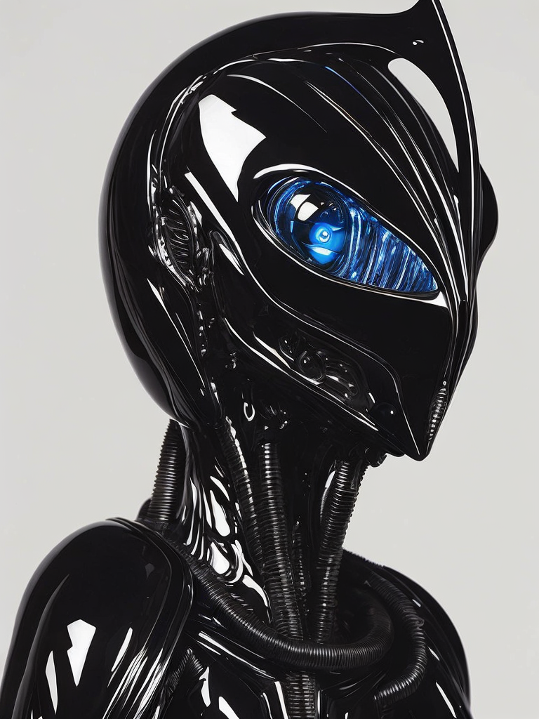 Abstract Hyperrealism Shiny Fluorescent Reflective Minimalism Creature, Giger, Moebius, Soulages
