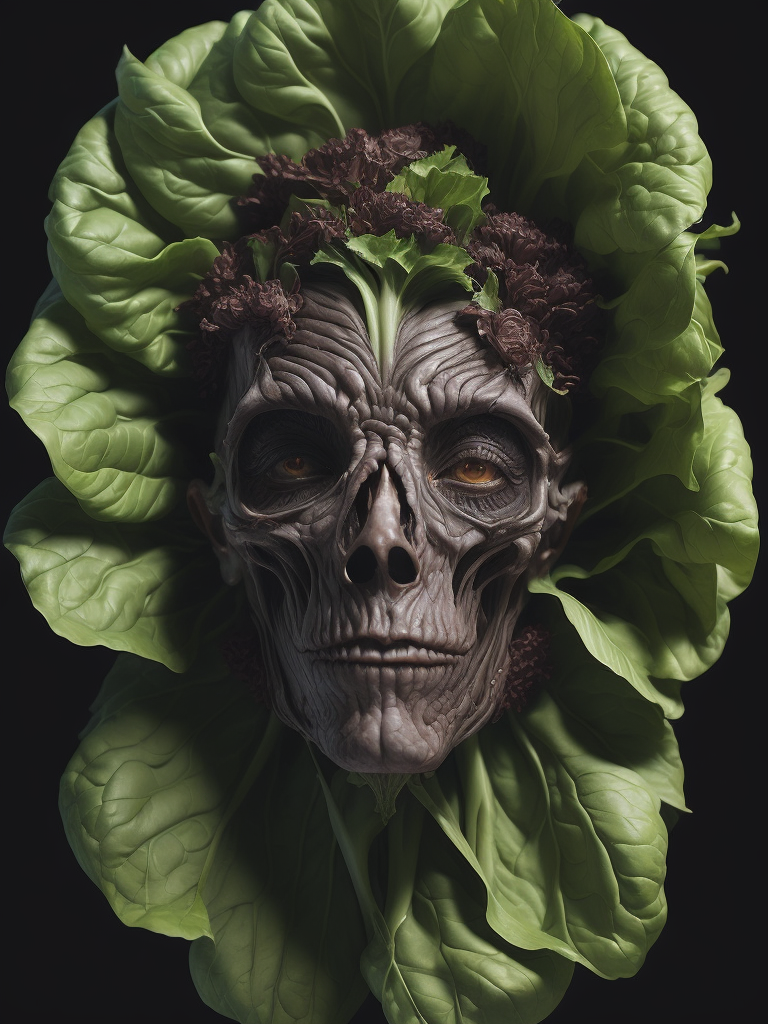 The anatomy of a head of lettuce, an ultrafine detailed painting by james jean, behance contest winner, vanitas, angular, altermodern