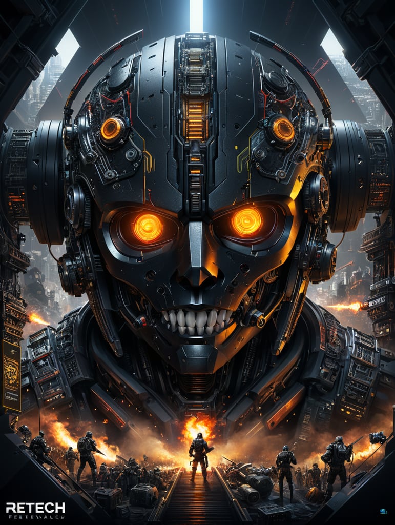 Generate a poster for a tech developer festival named "ReTech 2024" It will be about coding