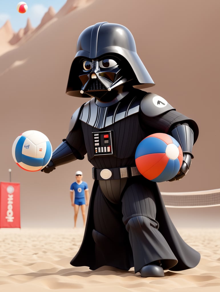 darth vader playing volleyball