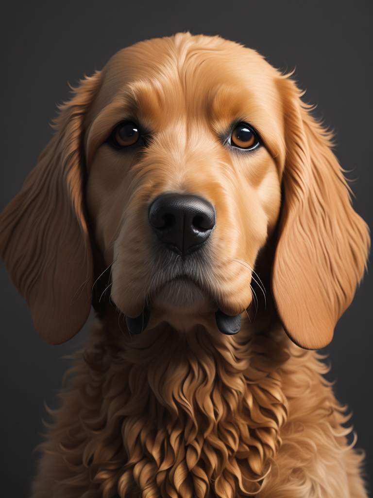 golden doodle dog by Alex Gross