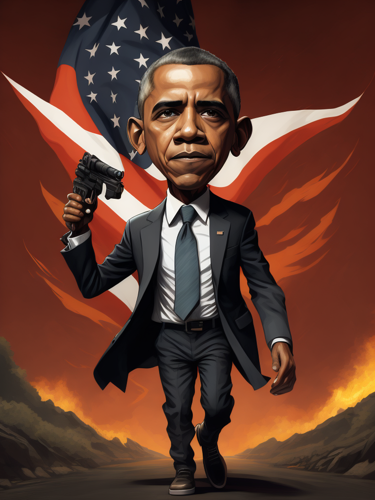 Obama illustrated by Skottie Young