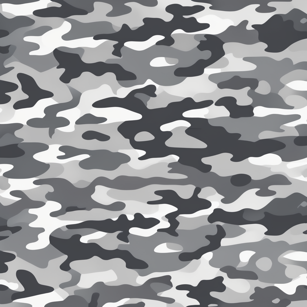 camouflage pattern, military, vector art, grey colors, seamless, modern