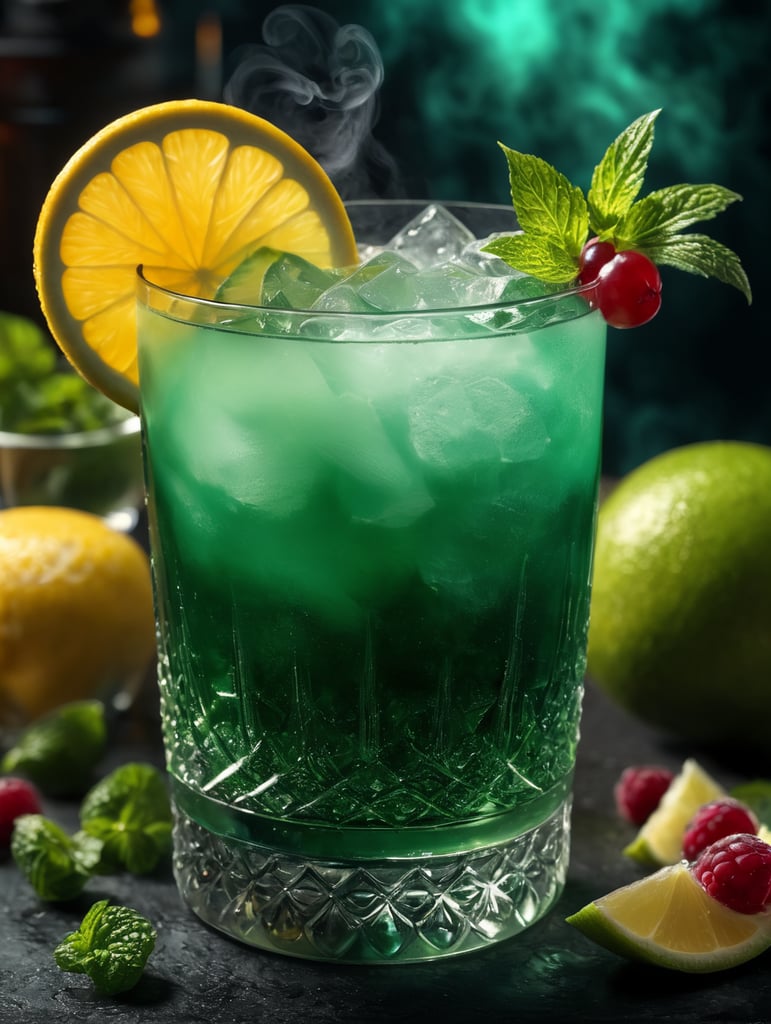 Cocktail green mist