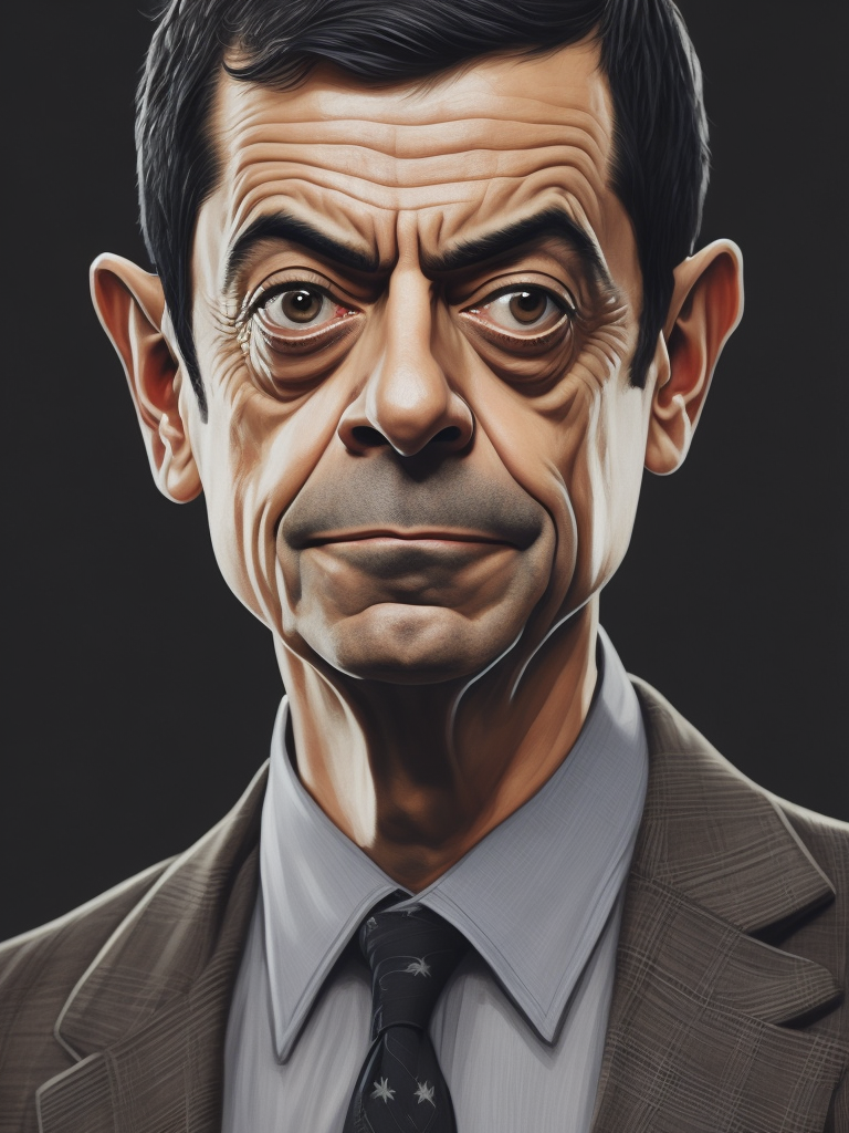 Mister Bean, Painting, Portrait, USA, style of Hope Gangloff