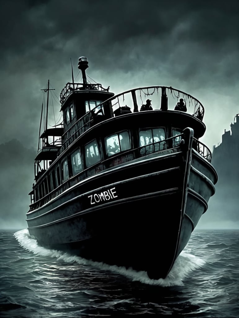 I want a zombie boat in the dark