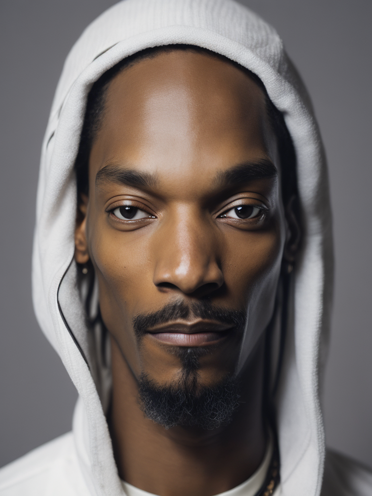 Portrait of Snoop dogg like a white blonde man from sweden