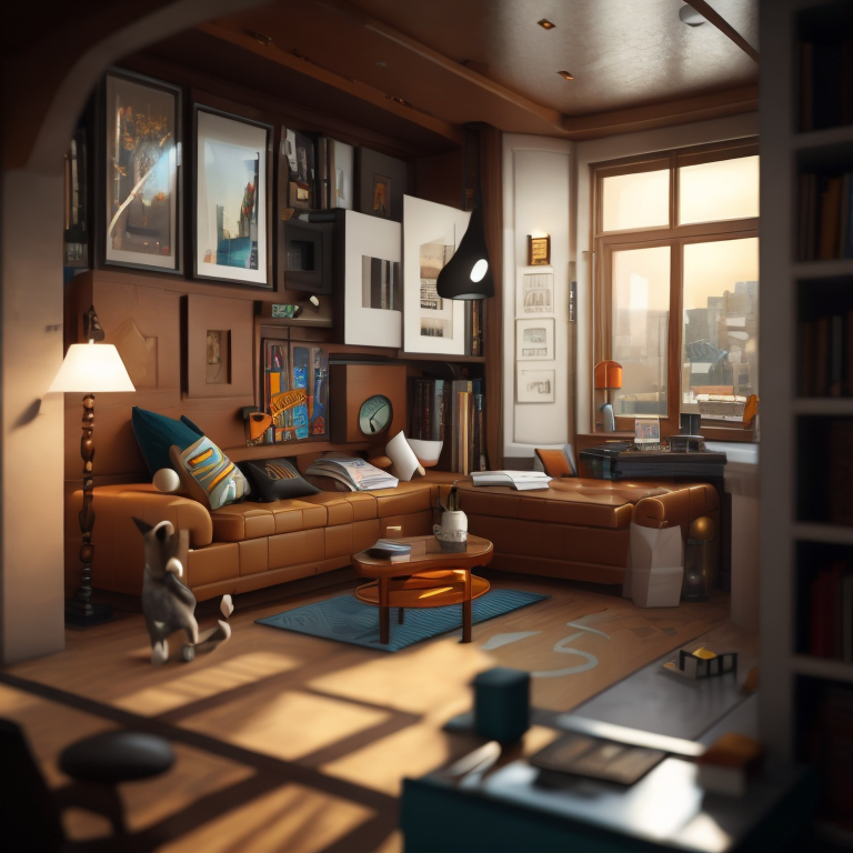 interior made with loth of small detail of a lego, professional photo, realistic, deep focus