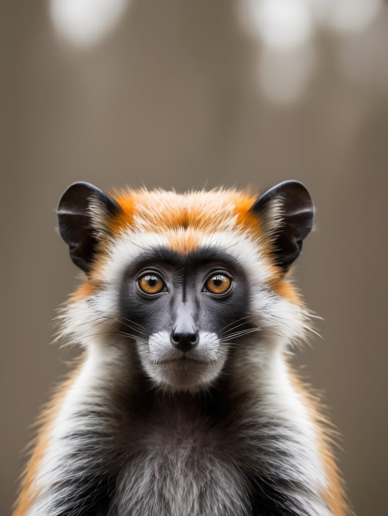 bird eyes, with monkeys body, fox tails