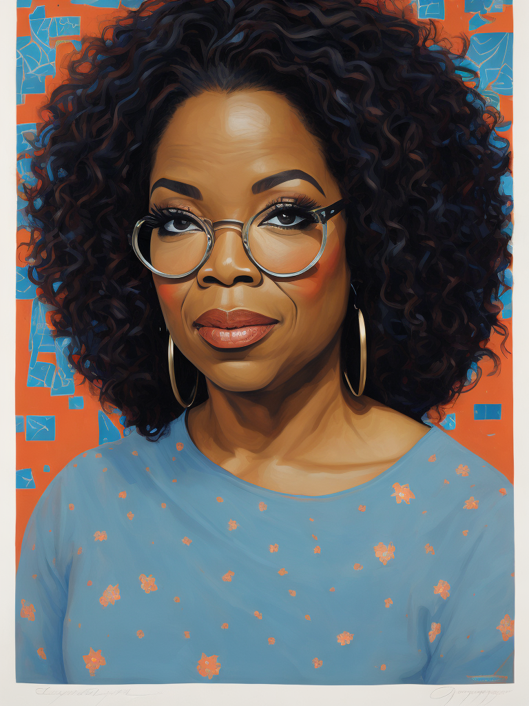 Oprah Winfrey, Painting, Portrait, USA, style of Hope Gangloff