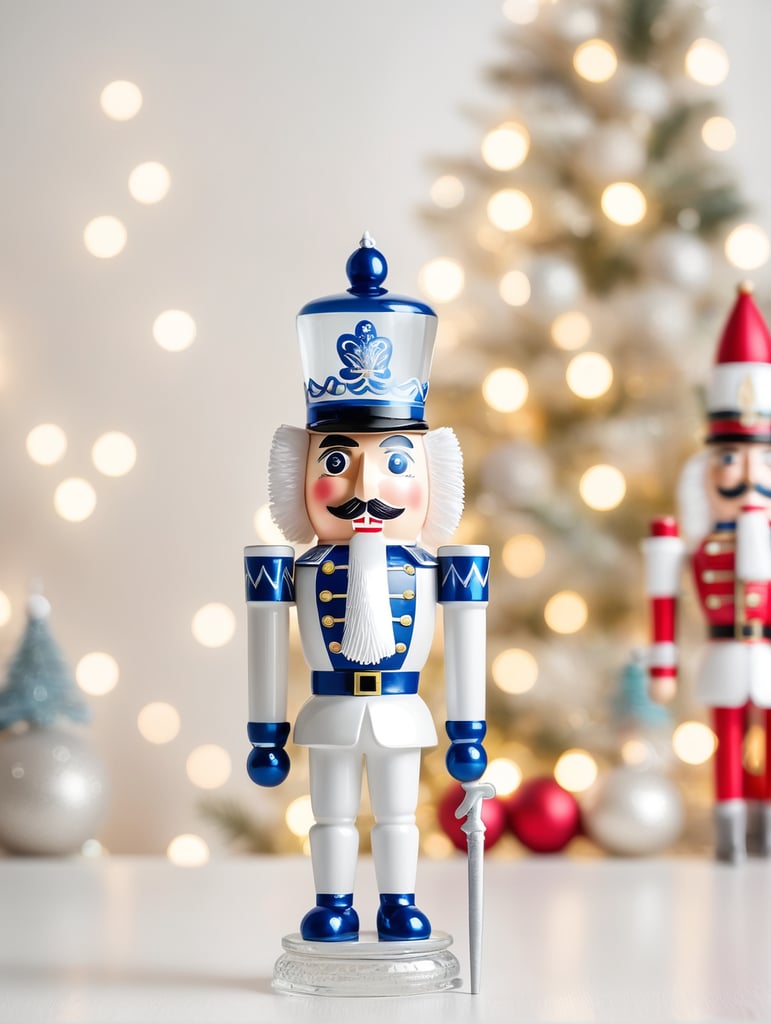 nutcracker small glass glass figure, Christmas toy for the Christmas tree