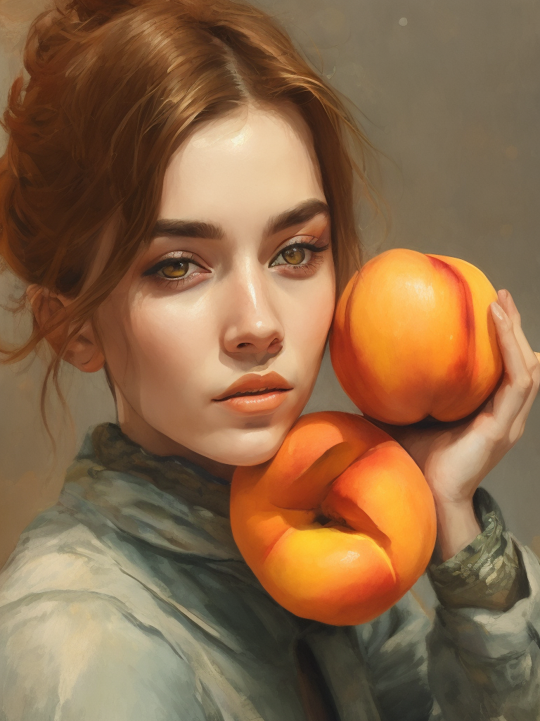 Girl with Peaches Valentin Serov, real life