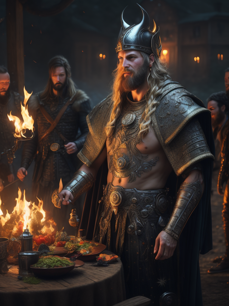 Party Viking smoking weed