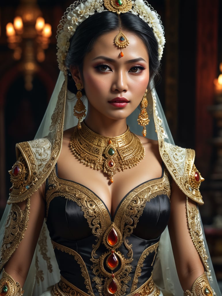 Pengantin jawa, seksi, dada terbuka