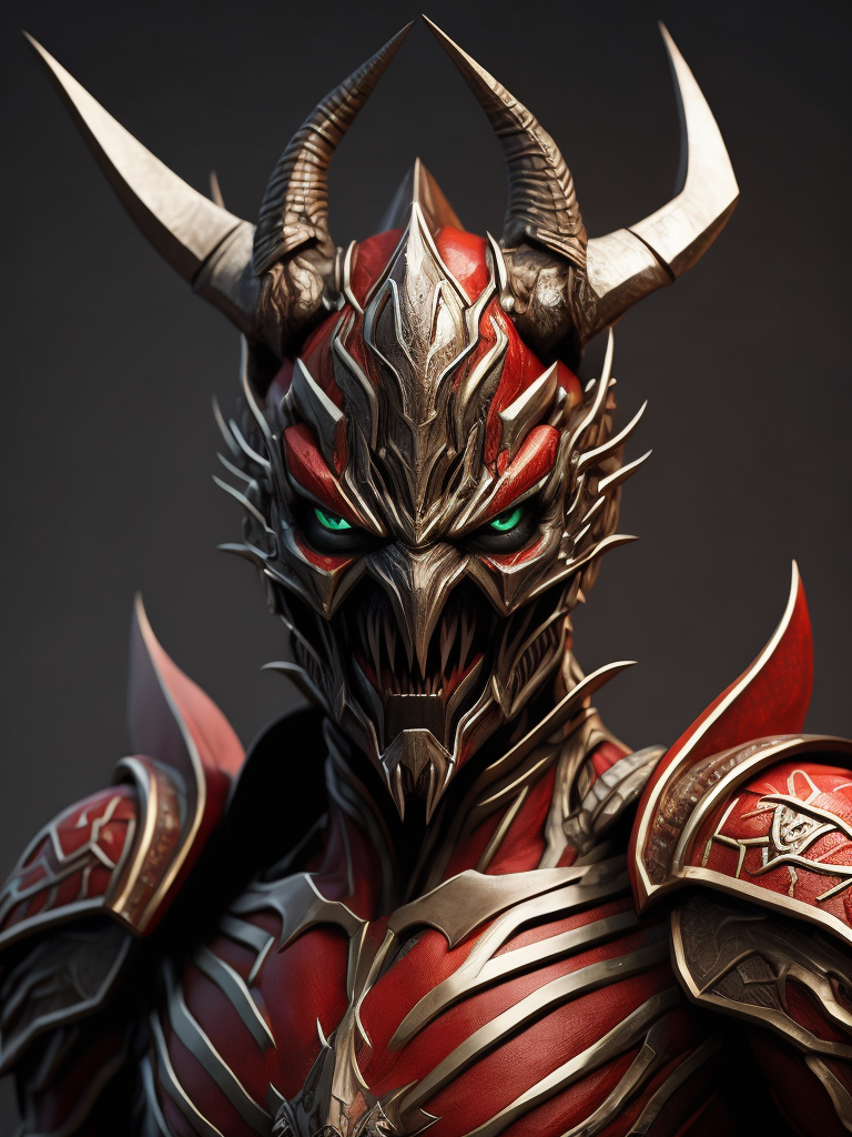 Close up image of Lord Zedd as demon creature, made in 3d, dark and intricate, devilcore, magewave,gamer's paradise demon ethereal d3d9, in the style of hyper-realistic sculptures, close-up intensity, unreal engine 5, hyper-realistic details, airbrush art, 32k uhd, intricate use of hatching, dragon art