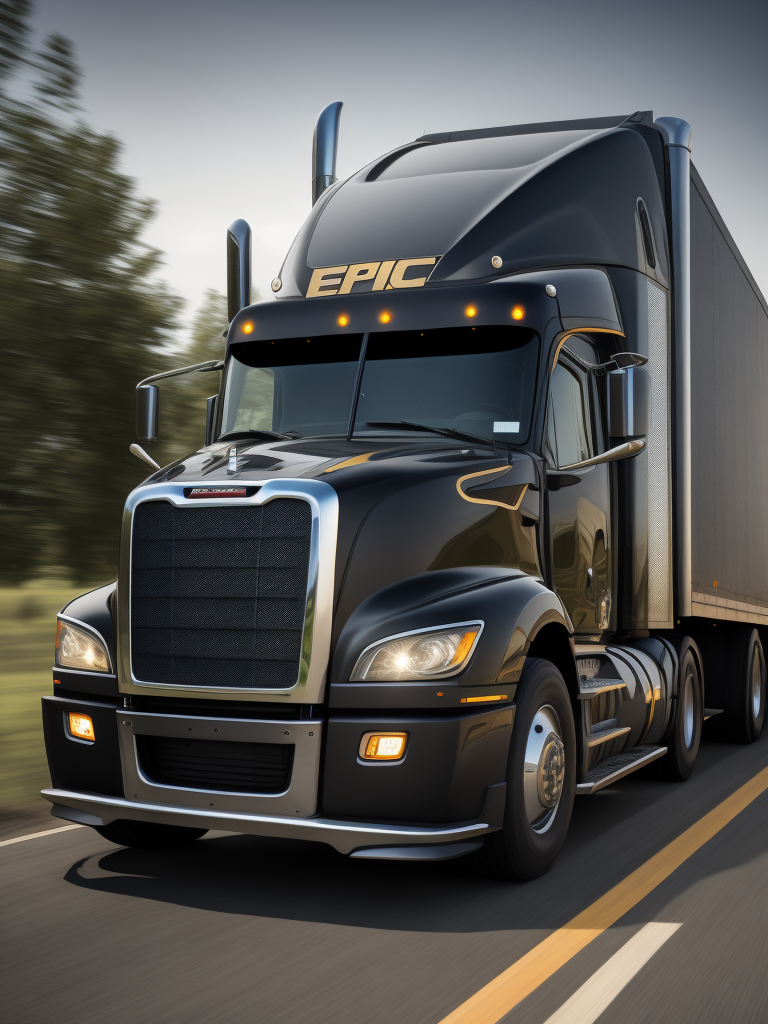 Un tractocamión Freightliner volador